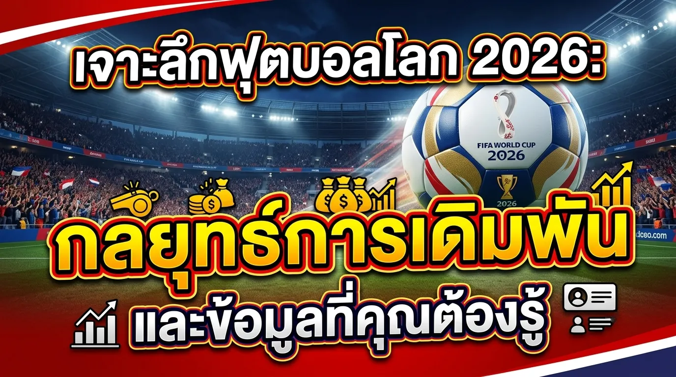 เจาะลึกฟุตบอลโลก 2026: กลยุทธ์การเดิมพันและข้อมูลที่คุณต้องรู้
